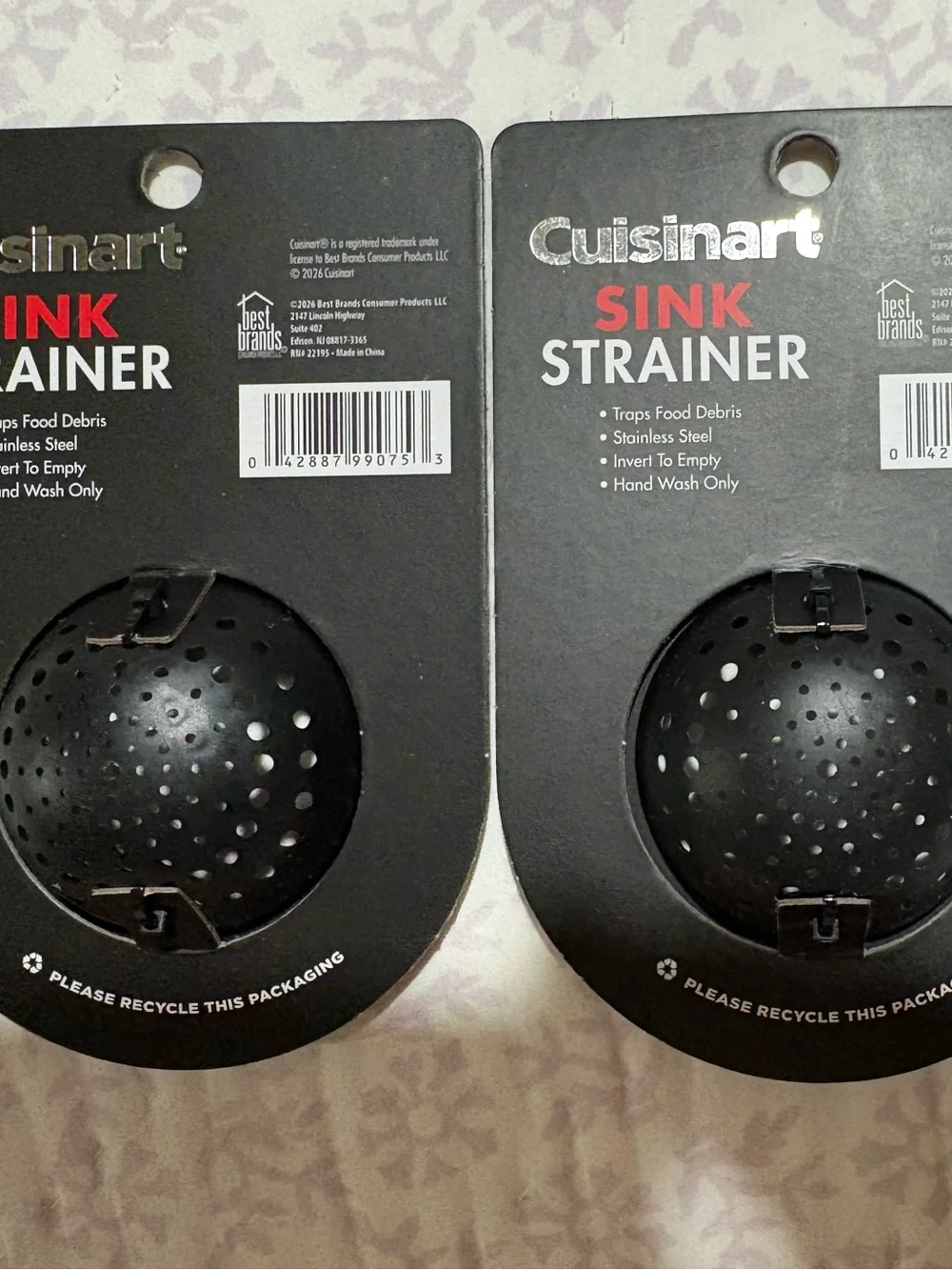 Cuisinart Black Sink Strainers - Pack of 2